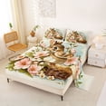 thumbnail image 2 of Erosebridal Easter Bunny Eggs Kid Bed Sheets, Spring Flower King Sheets, 4pcs, 2 of 5