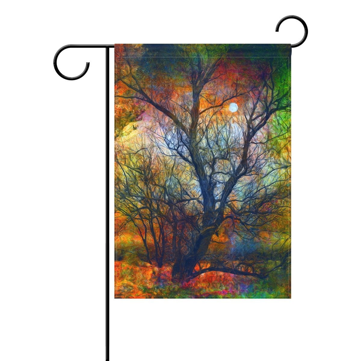POPCreation Tree and the Moon on Autumn Night Garden Flag 12x18 Inches ...