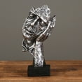 thumbnail image 1 of Estatua Del Pensador Resina El silencio es oro Escultura Adornos Pensador abstracto Estatua Artesanías (E) Wdftyju Libre de BPA, 1 of 3