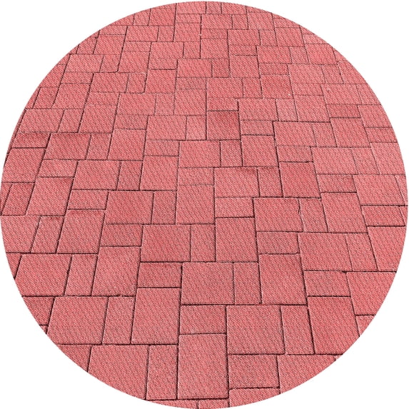 Ahgly Company Indoor Square Patterned Fire Engine Red Area Rugs, 3' Square