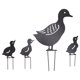 thumbnail image 2 of TKSE Decoración de jardín, 4 estacas Decorativas de Pato de Metal para jardín, diseño Hueco de Animal Lindo, decoración de Pato de Arte de Hierro Negro para Patio, césped y jardín, 2 of 14