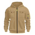 thumbnail image 4 of LUOGENLI Chandails à Capuchon pour Hommes Coton Graphique Classique Mode Chandail à Capuche avec Poche avant Style Cardigan Léger pour Tenue Décontractée Chandails à Capuchon pour Hommes Graphique Anime Kaki Taille TG, 4 of 4