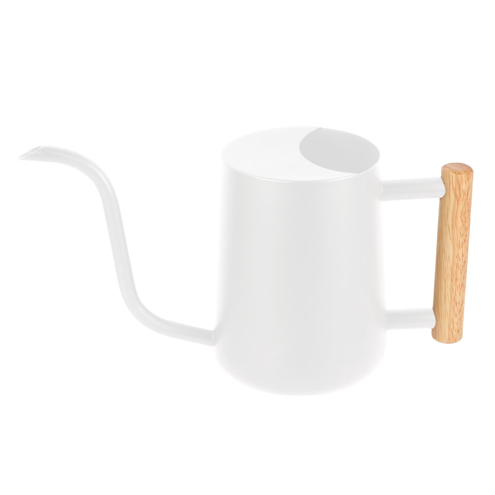 Watering Can Indoor Plants, 35 oz/1000 ml Metal Stainless Steel Watering Can Pot with Long Spout for Indoor House Plants Bonsai Outdoor Garden Flower Decorative (White)