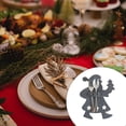 thumbnail image 3 of Inteprter Cubiertos de Navidad, 4 Uds., bolsa, tenedor, soporte para cuchara de interior, tela, vajilla, bolsas, organizador de de cocina, Kits de decoración para fiestas Gris oscuro Inteprter HA069000-02, 3 of 6