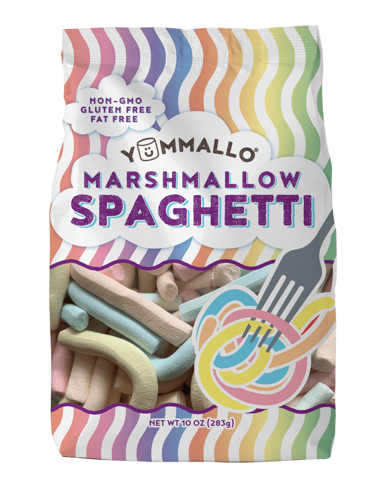 (4 pack) Yummallo Marshmallow Spaghetti, 10 oz (283 g)