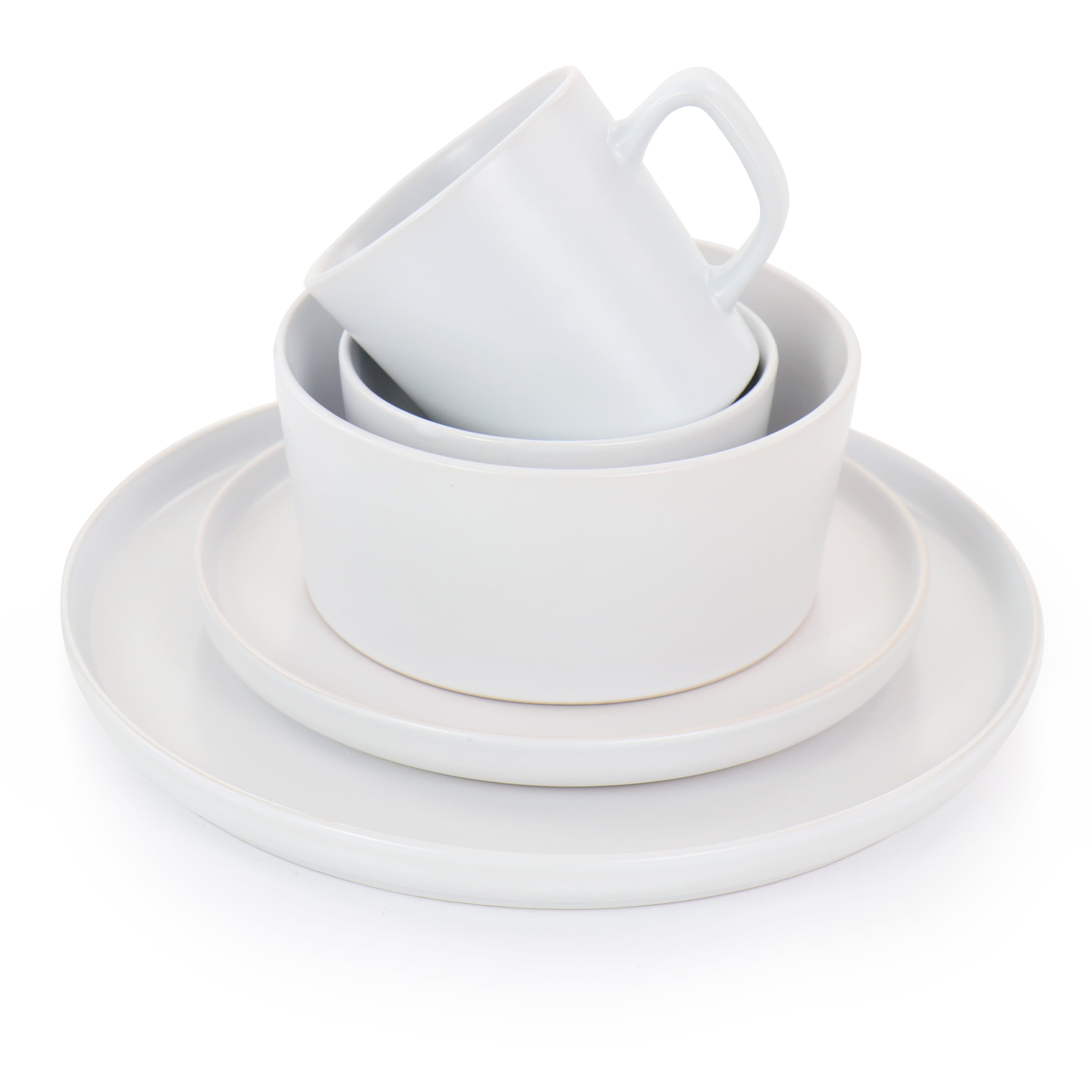 Elama Luxmatte White 20 Piece Dinnerware Set