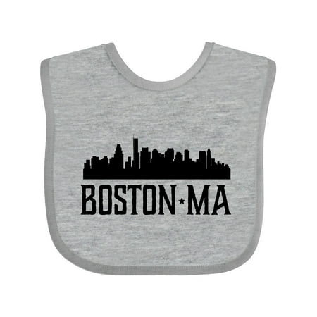 

Inktastic Boston Massachusetts Skyline City Silhouette Gift Baby Boy or Baby Girl Bib