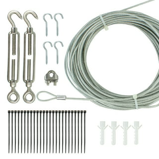 5 ft. Ceiling Suspension Cable Hanging Kit for 2x2, 1x4, and 2x4 LED Panel Light 2 Pcs Stainless Steel Adjustable Wire