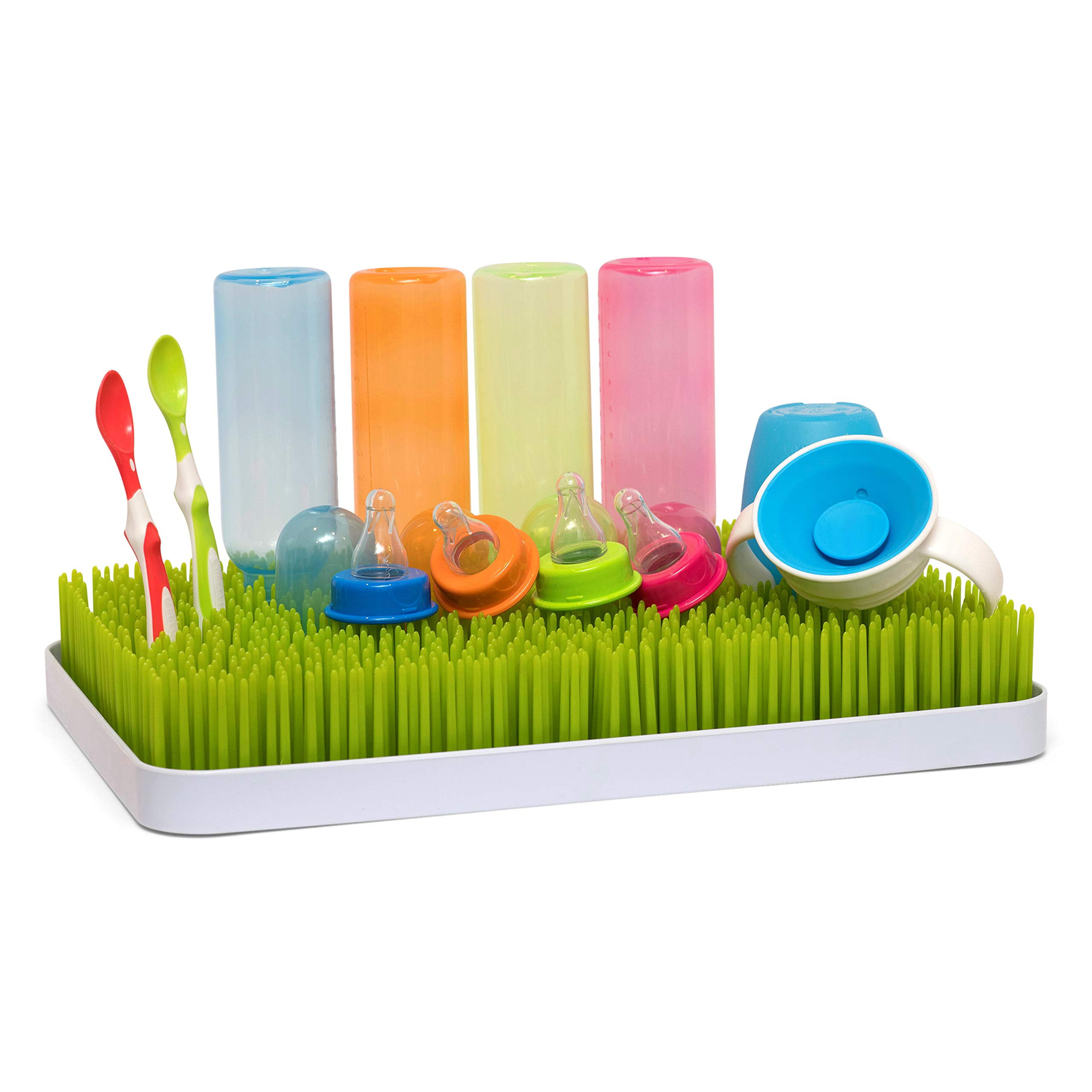 Baby Bottle Drying Rack - Silicone Mat - Accessory Cup - 7-Prong