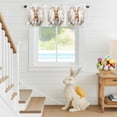 thumbnail image 6 of Valance for Windows,Spring Easter Egg Cute Bunny Valances Curtain Rod Pocket Valance for Kitchen Bedroom Living Room Bathroom,Farmhouse Wild Flower Short Curtains Window Treatment 42x12in, 6 of 9