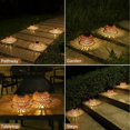 thumbnail image 4 of 2 paquetes de linternas solares al aire libre impermeable, decoración de la lámpara de mesa al aire libre, luces solares de ratán decorativas, 4 of 5