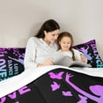 thumbnail image 4 of Manfei Ballet Girl 7-Piece Twin Bedding Sets,Ballerina Dancer Bedding Comforter Set,Purple Cyan Black Sheet Sets For Kids,Breathable Home Decor, 4 of 8