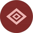 thumbnail image 1 of Ahgly Company Tapis Rond Lavable en Machine Intérieur Transitionnel Rouge, 3 Pieds Rond, 1 of 7