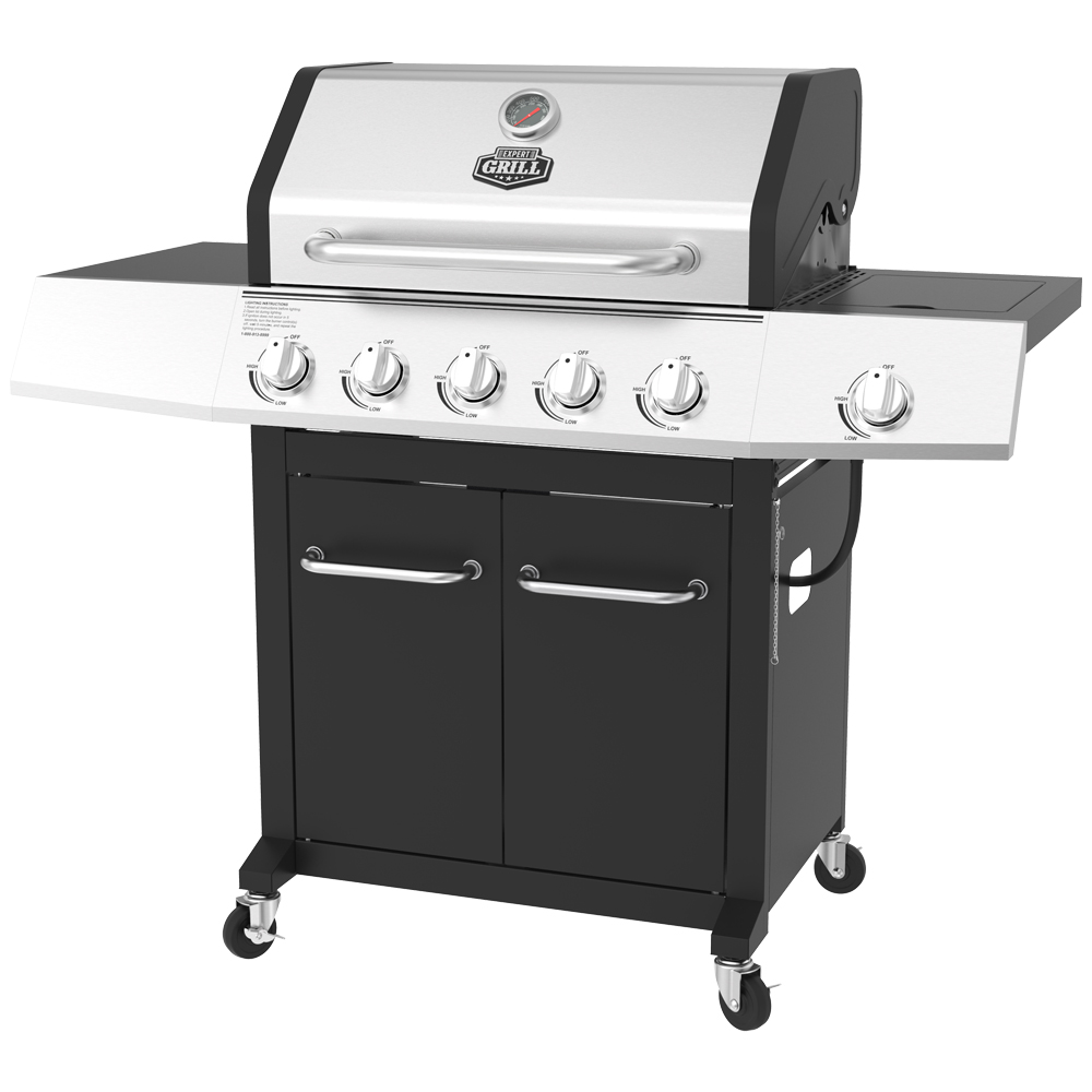 Expert Grill 5 Burner Propane Gas Grill with Side Burner - image 3 of 16