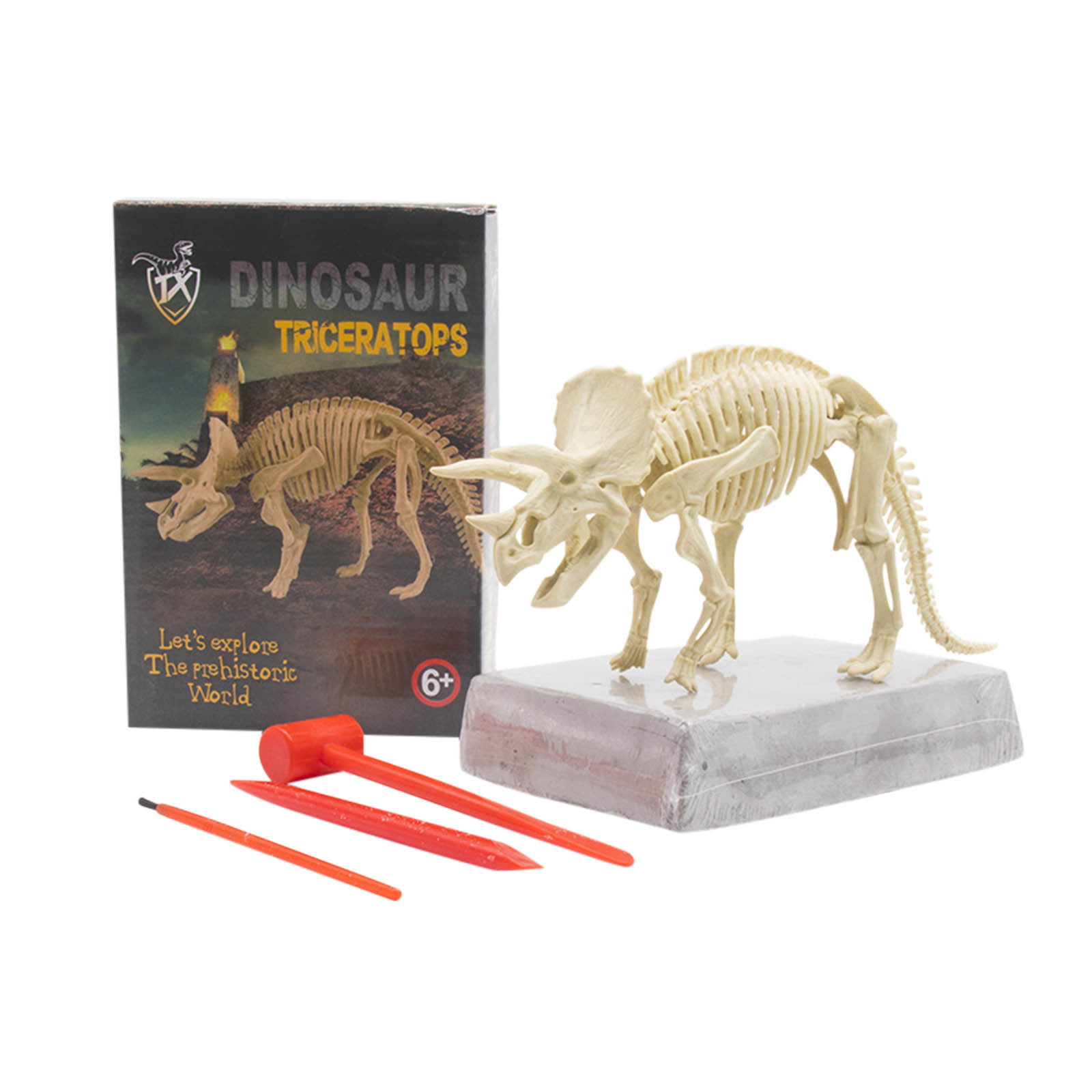 TY9162 DISCOVER DIG EXPLORE COLLECTABLE DINOSAUR SKULL FOSSIL EXCAVATION KIT 