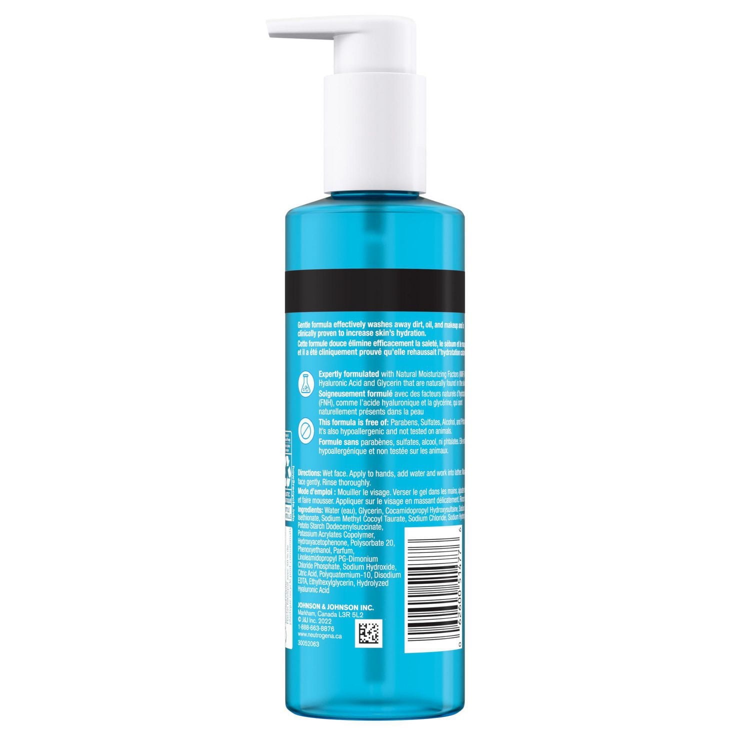 Neutrogena Hydro Boost Hydrating Cleansing Gel, Facial Cleanser, Hyaluronic Acid, Non Comedogenic, Paraben Free, 230 mL