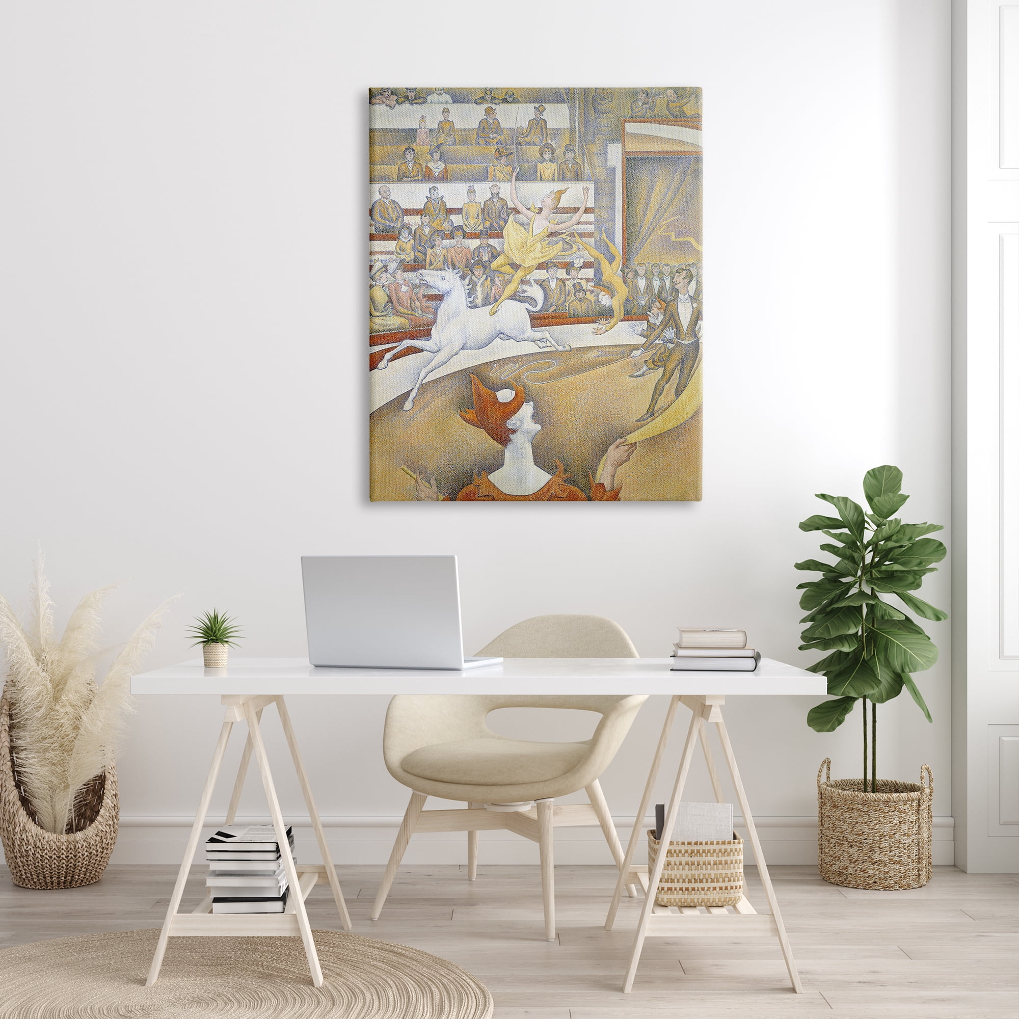 Stupell Industries The Circus Classic Painting George Seurat Performance Portrait Painting Gallery Wrapped Canvas Print Wall Art, Design by one1000paintings