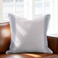 thumbnail image 2 of Vintage Boho Throw Pillow Cover Farmhouse Blue Cotton Linen Cushion Cover Throw Pillow Case with Invisible Zipper for Couch Sofa Bed Chair Car 16x16 Inch, 2 of 14