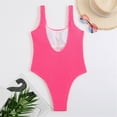 thumbnail image 5 of Womens One-Piece Swimsuits Summer Solid Color Strappy High Waisted Sexy Slim Activewear, 5 of 6