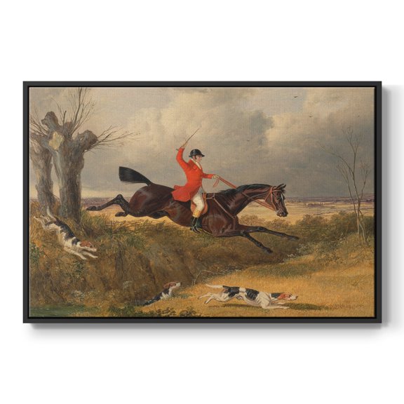 Vintage Animal Print-XLVIII By Wexford Home Framed in Black Wood Gallery Wrapped Canvas 17 in. x 25 in.