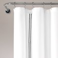 thumbnail image 6 of Lush Decor Hotel Collection Shower Curtain White/Navy 72x72, 6 of 11