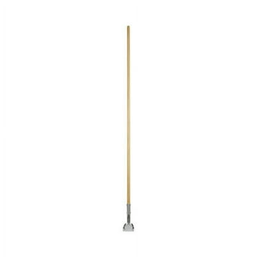 Boardwalk Clip-On Dust Mop Handle, Lacquered Wood, Swivel Head, 1" dia x 60", Natural, Each