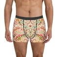 thumbnail image 1 of Balery Indian Paisley 1 Calzoncillos bóxer para hombre, ropa interior de algodón suave y transpirable con cinturilla de nailon-Medium, 1 of 5
