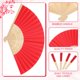 thumbnail image 2 of Abanicos plegables Yinkin Bamboo Handheld Craft para bodas, paquete de 24, 2 of 5