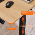thumbnail image 5 of CQSXDA Adjustable Height Electric Standing Desk With Mahogany Top 24x48 Inches For Comfortable Home Office Workstation，Amber+Graphite,Natural Wood, 5 of 14