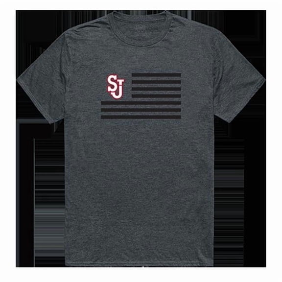 W Republic Apparel 531-152-HCH-05 Mens Flag Tee, St Johns - Heather Charcoal, 2X