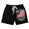 thumbnail image 3 of Mens Swim Trunks American 250th Celebration Flag Print 2 Layer Swim Shorts Beachwear for Men Black XL, 3 of 4