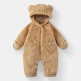 thumbnail image 5 of KJameas Baby Boys Girls Jumpsuit Fuzzy Fleece Heart Pocket Bear Hooded, 5 of 5