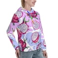 thumbnail image 6 of Sikiie Dragon Fruit Women's Casual Hoodies Long Sleeve Lightweight Pullover Tops Loose Sweatshirt-Medium, 6 of 7