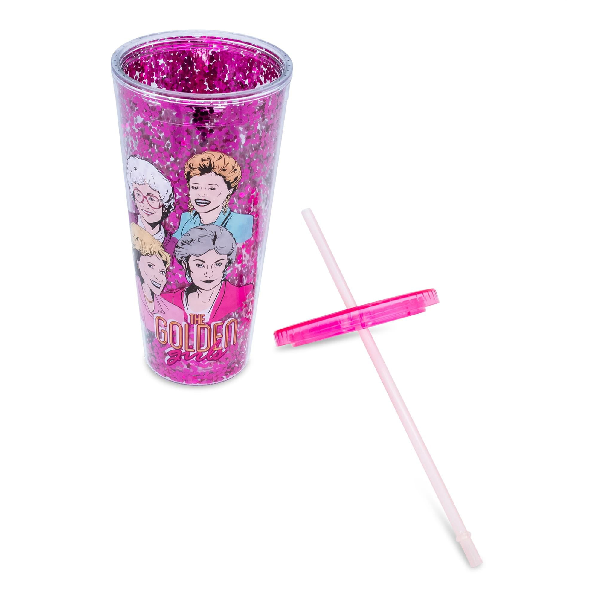 The Golden Girls Confetti Carnival Cup With Lid and Straw