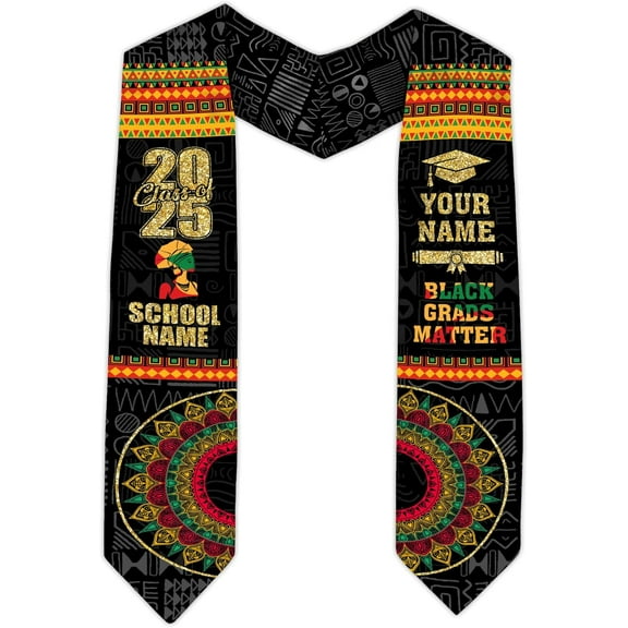 African American Graduation Sash, Graduation Stole Customize, African Graduation Sash, Graduation Stole Class of 2025
