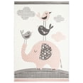 thumbnail image 2 of SAFAVIEH Carousel Kids Gordan Elephant and Tweets Area Rug, Pink/Ivory, 5'3" x 7'6", 2 of 10