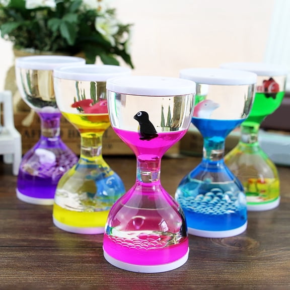 Dserhfy Liquid Motion Timer Decorative Dynamic Cartoon Animals Lovely Satisfying Sensory Oil Drop Timer Home Decoration