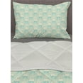 thumbnail image 3 of Summer Comforter & Sham Bedding Set, Marine Seashell Mollusk Oyster Underwater Etching Cottage, 3 pcs Duvet Set Microfiber Filling Quilt, 5 Sizes, Turquoise and Ivory, by Ambesonne, 3 of 4