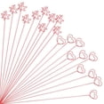 thumbnail image 1 of Tarjetero dorado con diseño de flor, 20 unidades, palitos, corazón y hoja de arce., 1 of 5