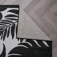 thumbnail image 4 of World Rug Gallery Floral Leaves Textured Flat Weave Indoor/Outdoor Door Mat - BLACK 2'x3', 4 of 8