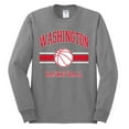 thumbnail image 2 of Wild Bobby City of Washington Basketball Fantasy Fan Sports Mens Long Sleeve Shirt, Heather Grey, Large, 2 of 5