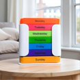 thumbnail image 3 of Stackable Daily Medicine Organiser Multi Compartments Medicine Holder Box for Travel, 3 of 5