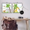 thumbnail image 4 of Stupell Industries Jungle Animals Scene Animals & Insects Painting Gray Framed Art Print Wall Art, 24 x 24, Set of 2, 4 of 10