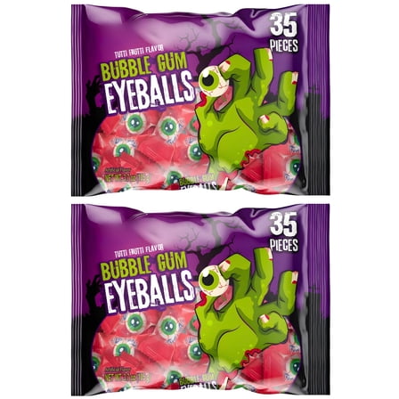 Spooky Eyeball Design Candy 35 Count Each Bag Individually Wrapped Snacks Party Favors Goody Bag Fillers for Halloween Birthday – 2 Packs