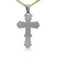 thumbnail image 4 of BEBERLINI Cross Pendant Stainless Steel Double Layer Men Prayer Cross Bead Charm Fashion Jewelry (Gold/Silver), 4 of 4