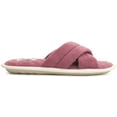 thumbnail image 3 of Floopi Women's Soft Criss Cross Slide W/Quilted Terry Stitch Open Toe Slipper W/ Memory Foam, 3 of 5