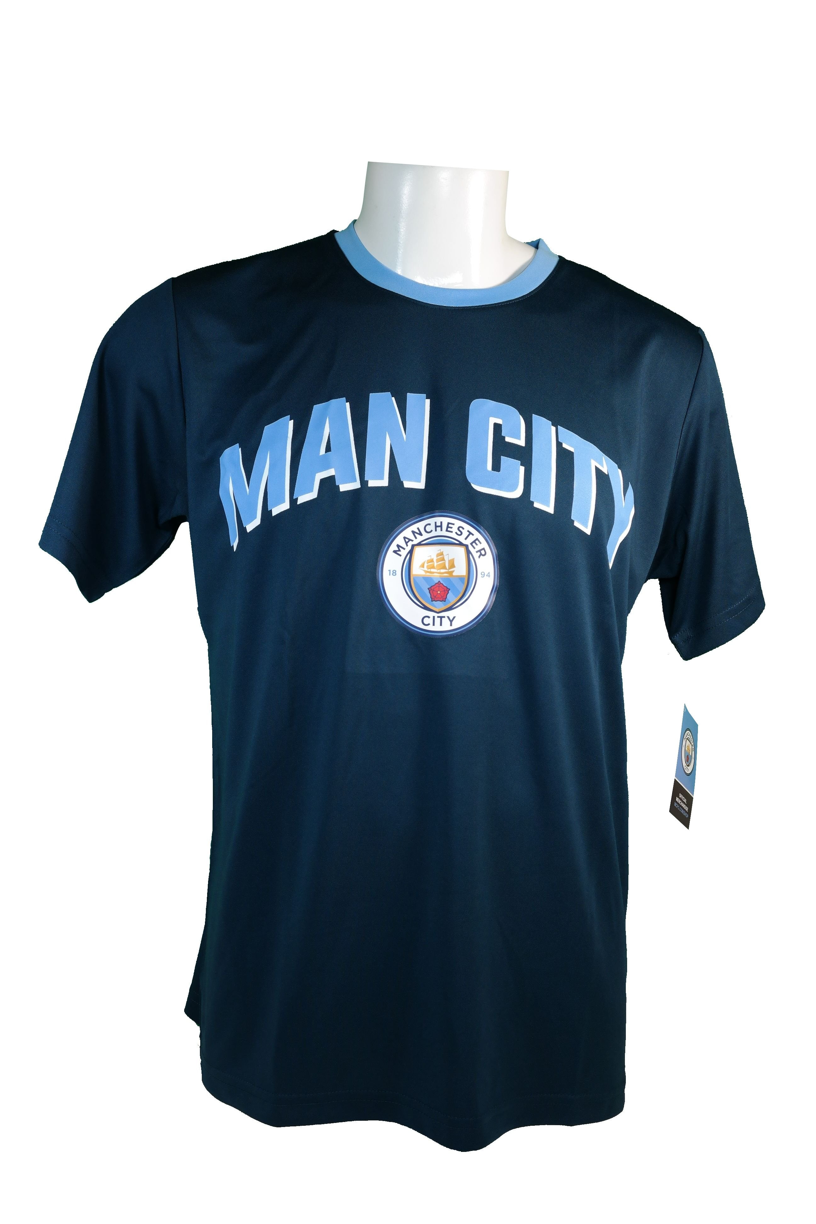 Icon Sports Men's Manchester City Official Licensed Soccer Jersey - Polyester Shirt (Size Small)