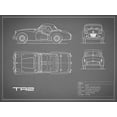 thumbnail image 2 of Rogan, Mark 14x12 White Modern Wood Framed Museum Art Print Titled - Triumph TR2-Grey, 2 of 4