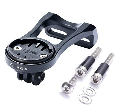 Caija-H Bike Out Front Combo Computer Mount Aluminium Alloy Bicycle Handlebar Mount for Wahoo Elemnt,Elemnt Mini,Elemnt Bolt,Bike Lights,Compatible with 31.8mm 25.4mm 