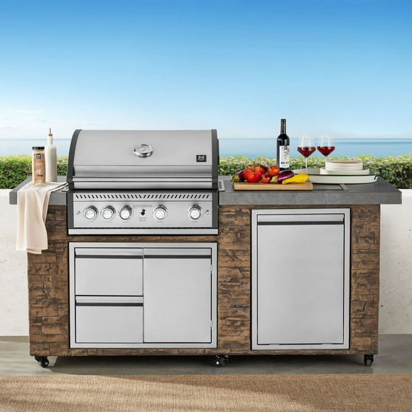 Member's Mark 5-Burner Rustic Ledge Propane Gas Island Grill